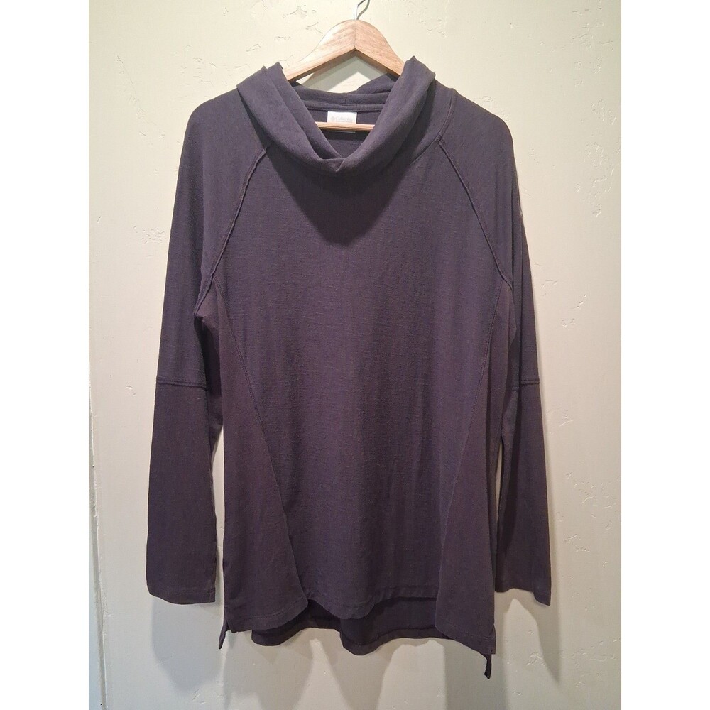 Columbia Womens Size XL Purple Cowl Neck Tunic Pullover Long Sleeve Top AL1129